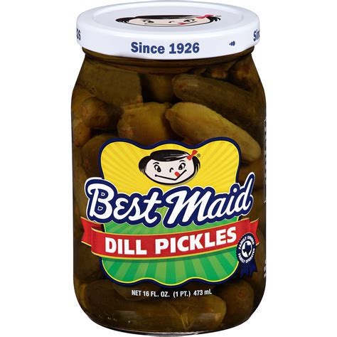 Best maid pickles - Since every pickle starts with premium cucumbers and the salty brine Best Maid Pickles is known for, what’s left? The traditional difference between a Dill and a Kosher Dill is the garlic. Or the garlic, red pepper, and spices you find in our Kosher Dills. These crunchy Kosher Style Dill Pickles are great as a topping on your favorite burgers ...